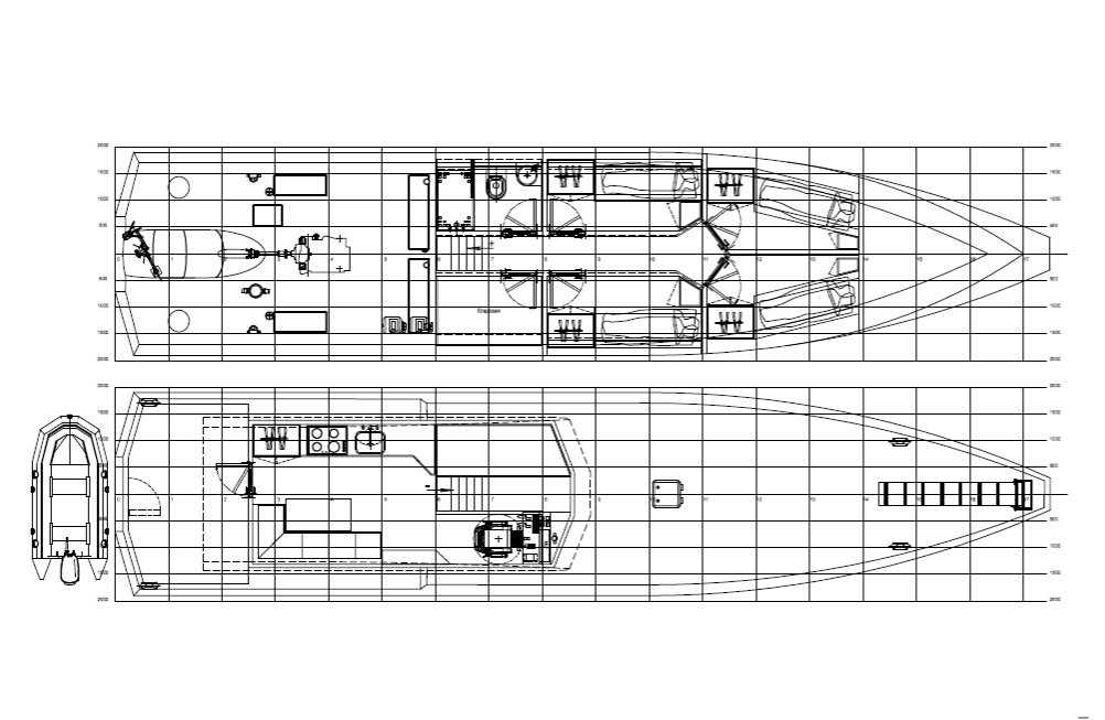 План палубы - Многоцелевой катер NS-18